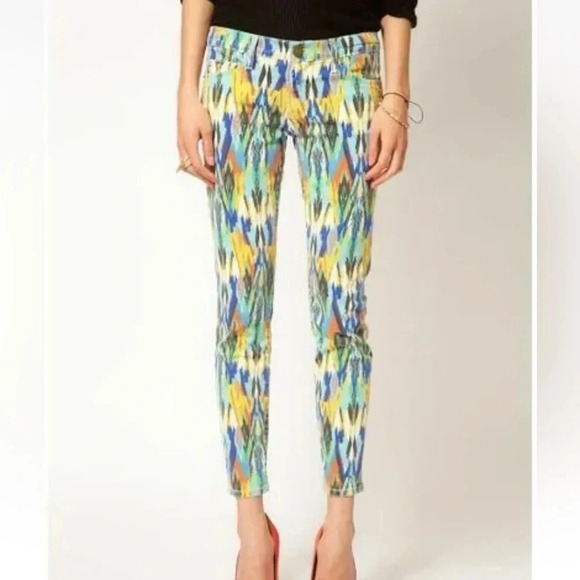 Current/Elliott The Stiletto skinny legging jeans in Multi Arrow Size 29 - Picture 1 of 8